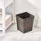 mDesign Woven Square Trash Can Wastebasket, Garbage Container Bin